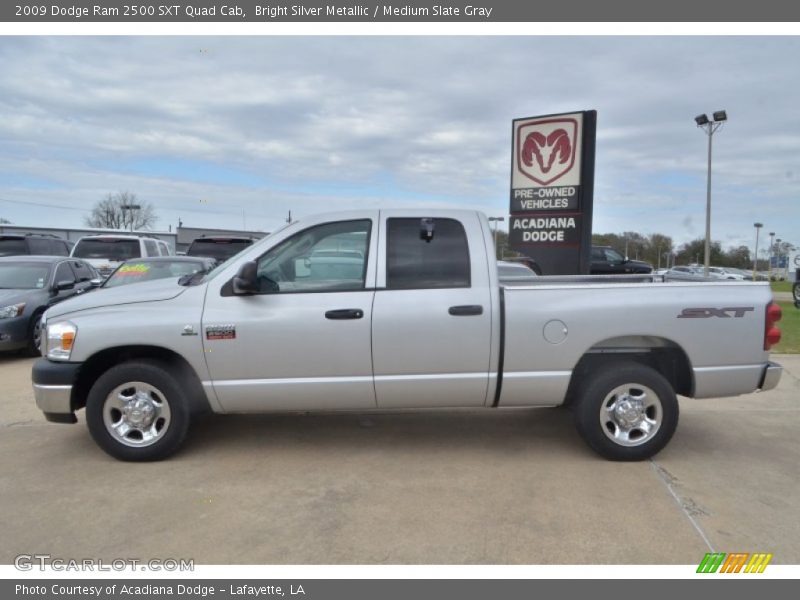 Bright Silver Metallic / Medium Slate Gray 2009 Dodge Ram 2500 SXT Quad Cab