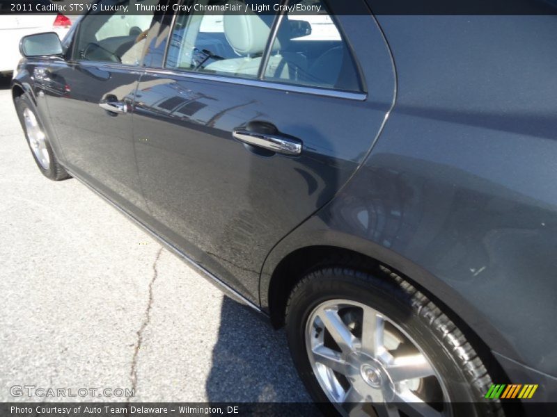 Thunder Gray ChromaFlair / Light Gray/Ebony 2011 Cadillac STS V6 Luxury
