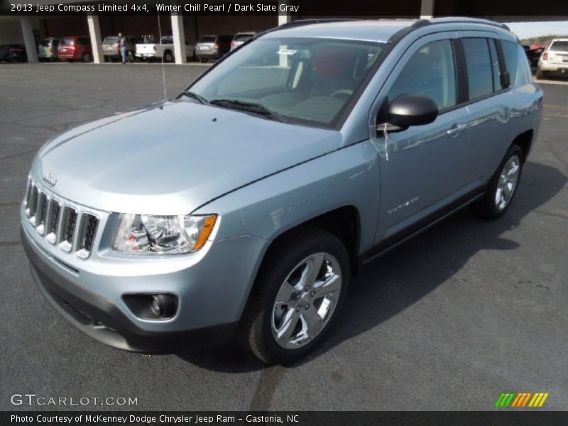 Winter Chill Pearl / Dark Slate Gray 2013 Jeep Compass Limited 4x4