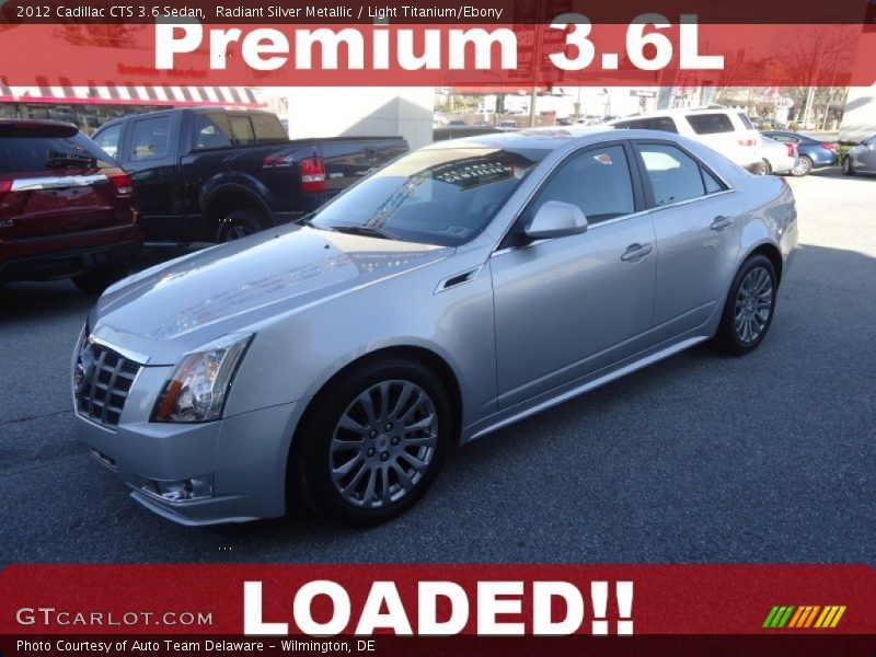 Radiant Silver Metallic / Light Titanium/Ebony 2012 Cadillac CTS 3.6 Sedan