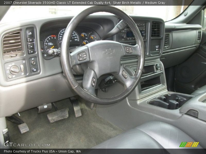  2007 Silverado 3500HD Classic LT Extended Cab Dually 4x4 Medium Gray Interior