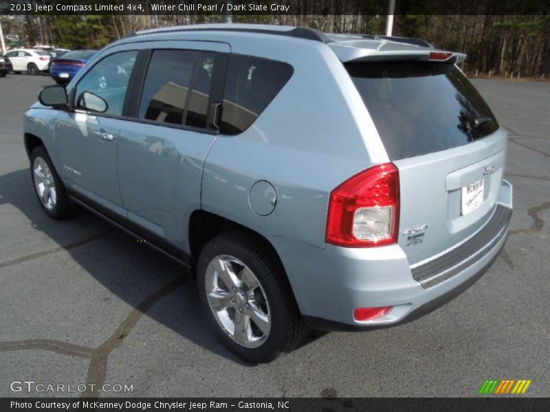 Winter Chill Pearl / Dark Slate Gray 2013 Jeep Compass Limited 4x4