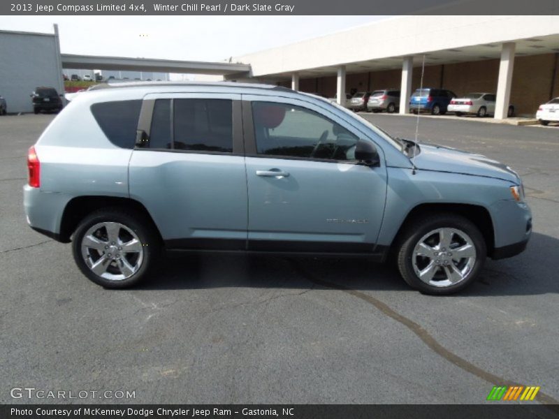 Winter Chill Pearl / Dark Slate Gray 2013 Jeep Compass Limited 4x4