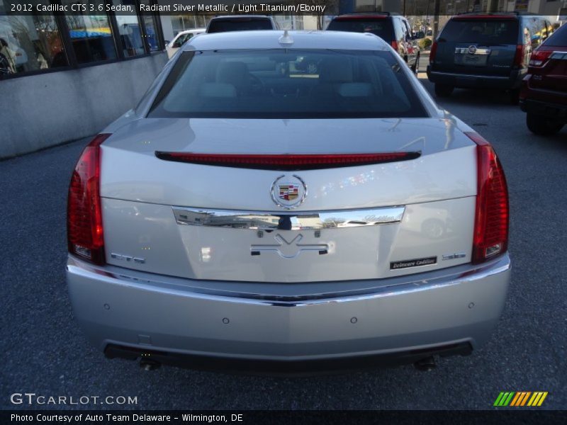 Radiant Silver Metallic / Light Titanium/Ebony 2012 Cadillac CTS 3.6 Sedan