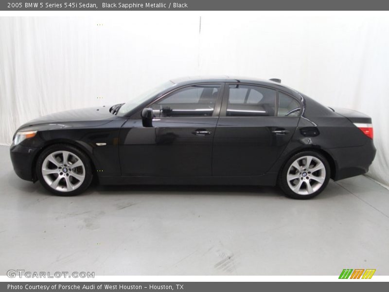 Black Sapphire Metallic / Black 2005 BMW 5 Series 545i Sedan