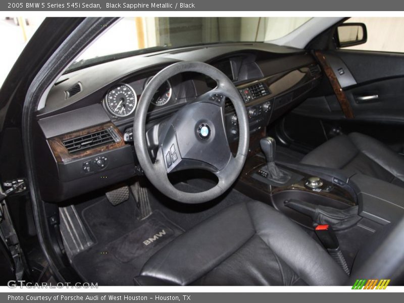 Black Interior - 2005 5 Series 545i Sedan 