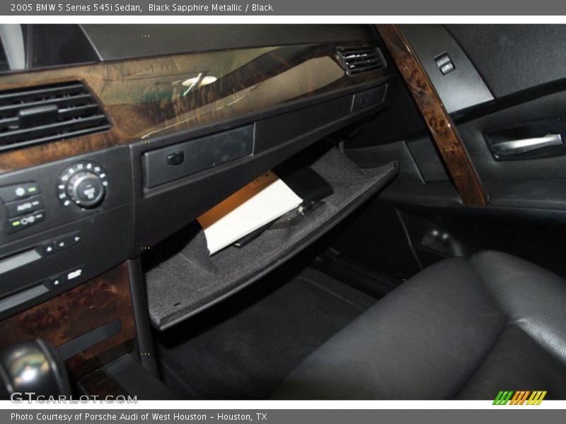 Black Sapphire Metallic / Black 2005 BMW 5 Series 545i Sedan