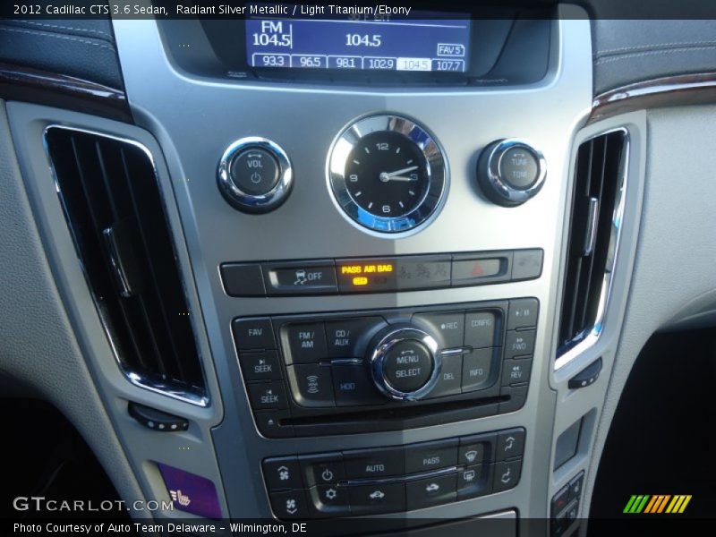 Radiant Silver Metallic / Light Titanium/Ebony 2012 Cadillac CTS 3.6 Sedan