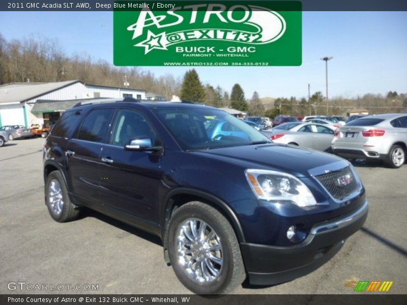 Deep Blue Metallic / Ebony 2011 GMC Acadia SLT AWD