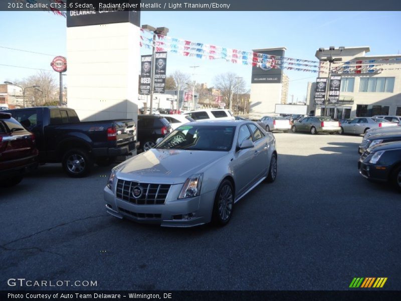 Radiant Silver Metallic / Light Titanium/Ebony 2012 Cadillac CTS 3.6 Sedan