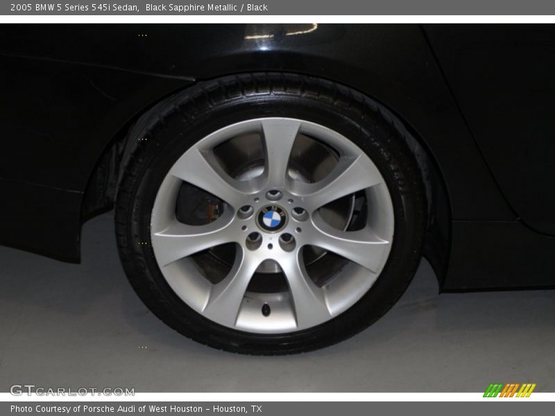 Black Sapphire Metallic / Black 2005 BMW 5 Series 545i Sedan