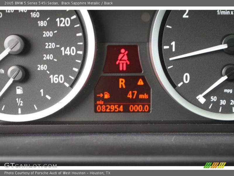 Black Sapphire Metallic / Black 2005 BMW 5 Series 545i Sedan