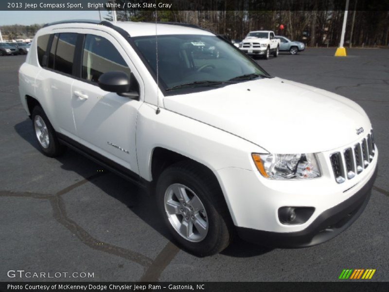 Bright White / Dark Slate Gray 2013 Jeep Compass Sport