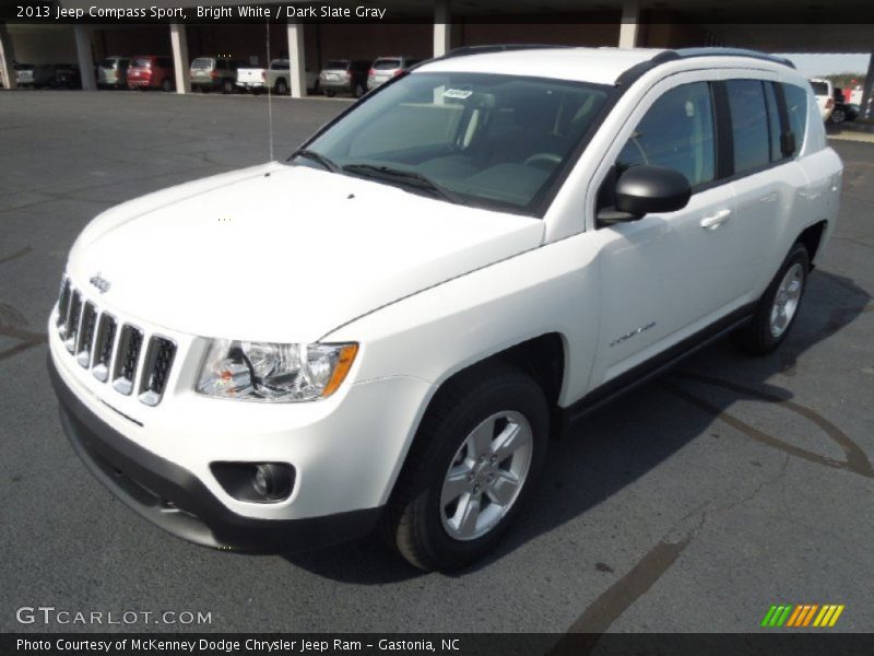 Bright White / Dark Slate Gray 2013 Jeep Compass Sport