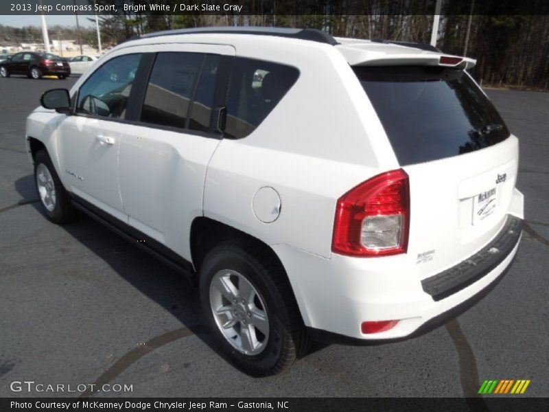 Bright White / Dark Slate Gray 2013 Jeep Compass Sport