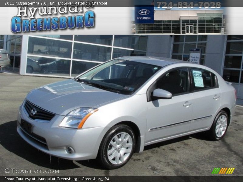 Brilliant Silver Metallic / Charcoal 2011 Nissan Sentra 2.0