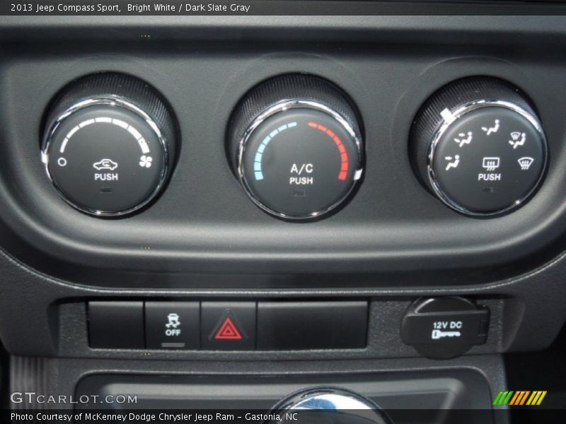 Bright White / Dark Slate Gray 2013 Jeep Compass Sport