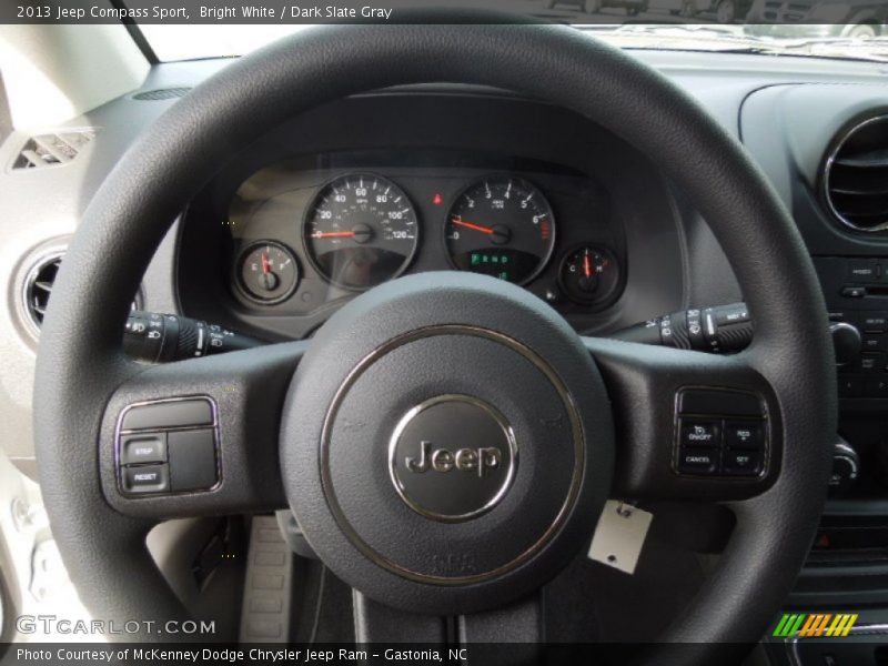Bright White / Dark Slate Gray 2013 Jeep Compass Sport