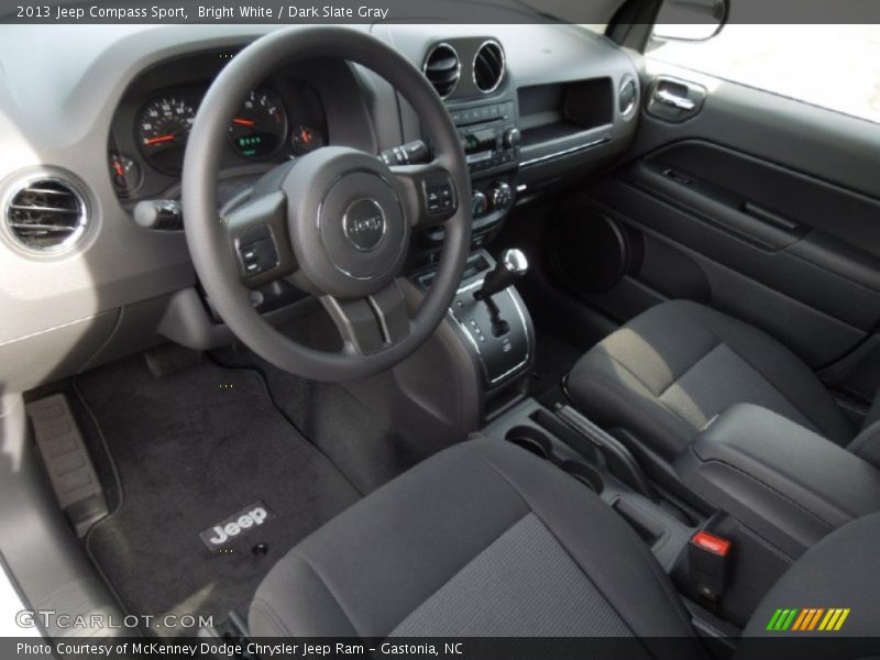 Bright White / Dark Slate Gray 2013 Jeep Compass Sport