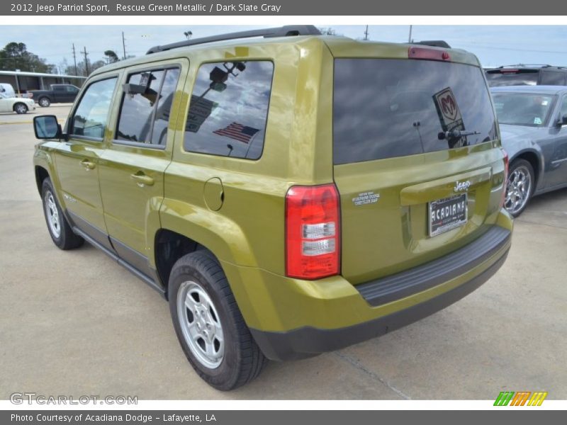 Rescue Green Metallic / Dark Slate Gray 2012 Jeep Patriot Sport