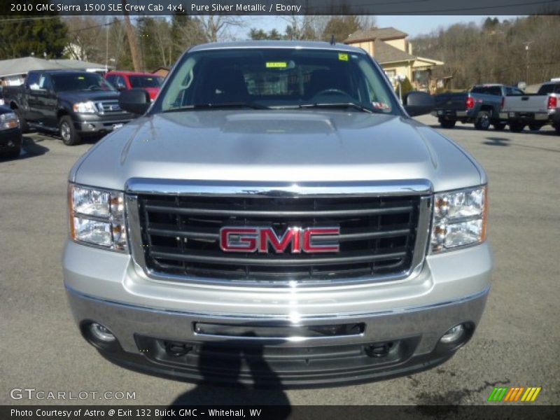 Pure Silver Metallic / Ebony 2010 GMC Sierra 1500 SLE Crew Cab 4x4