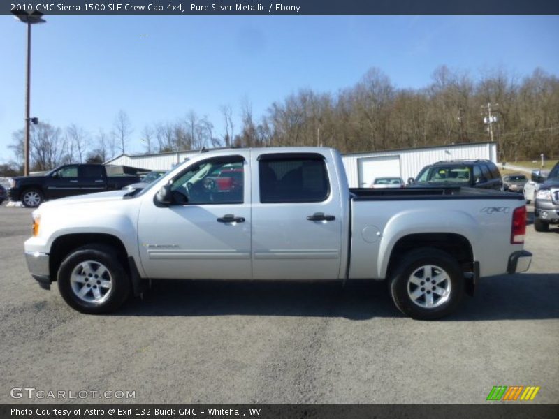 Pure Silver Metallic / Ebony 2010 GMC Sierra 1500 SLE Crew Cab 4x4