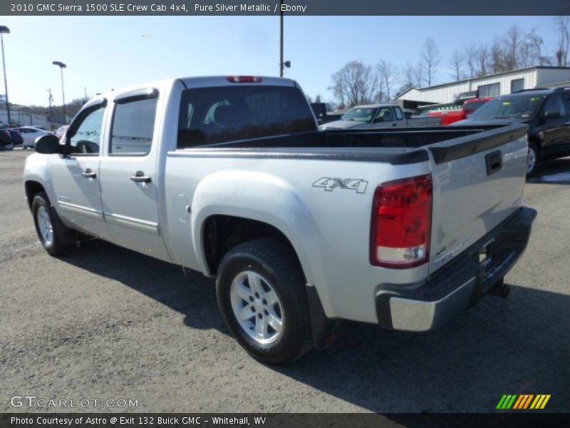 Pure Silver Metallic / Ebony 2010 GMC Sierra 1500 SLE Crew Cab 4x4
