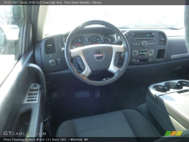 Pure Silver Metallic / Ebony 2010 GMC Sierra 1500 SLE Crew Cab 4x4