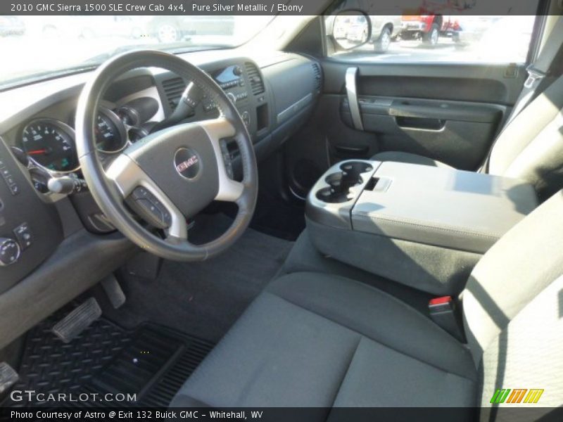 Pure Silver Metallic / Ebony 2010 GMC Sierra 1500 SLE Crew Cab 4x4