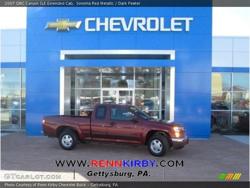 Sonoma Red Metallic / Dark Pewter 2007 GMC Canyon SLE Extended Cab