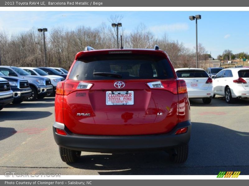 Barcelona Red Metallic / Beige 2013 Toyota RAV4 LE