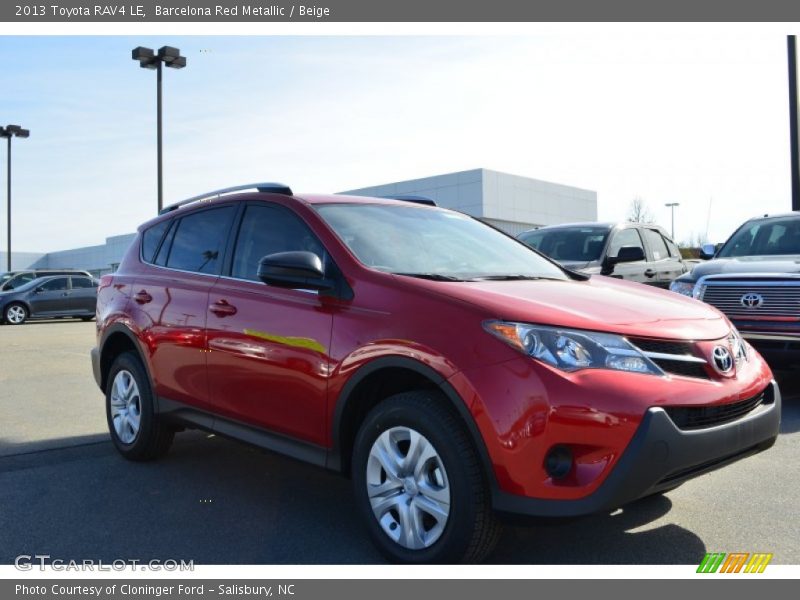 Barcelona Red Metallic / Beige 2013 Toyota RAV4 LE