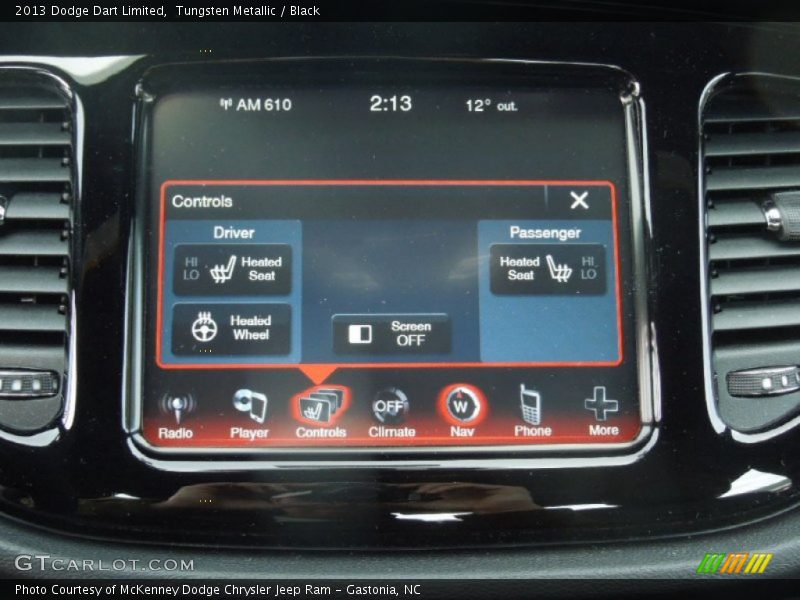 Tungsten Metallic / Black 2013 Dodge Dart Limited