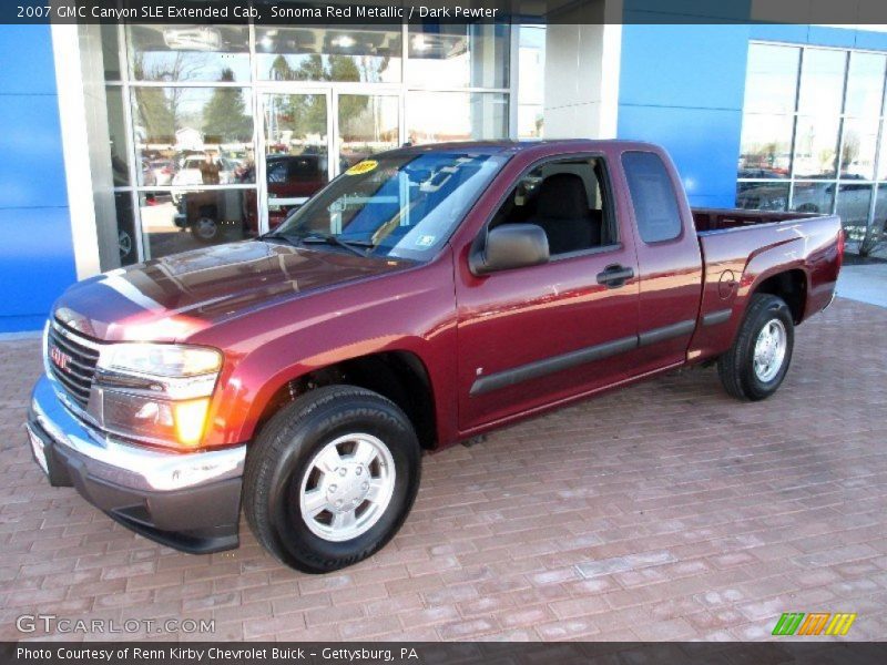 Sonoma Red Metallic / Dark Pewter 2007 GMC Canyon SLE Extended Cab