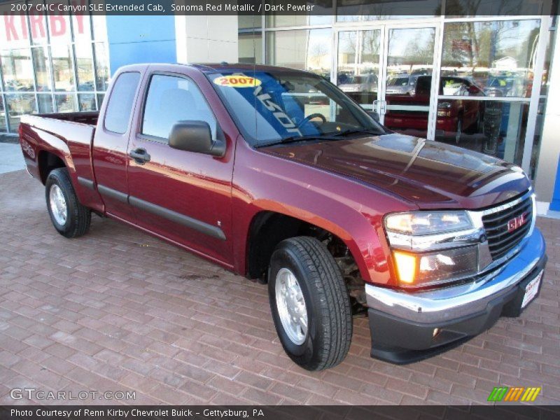 Sonoma Red Metallic / Dark Pewter 2007 GMC Canyon SLE Extended Cab