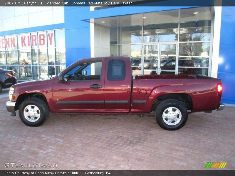 Sonoma Red Metallic / Dark Pewter 2007 GMC Canyon SLE Extended Cab