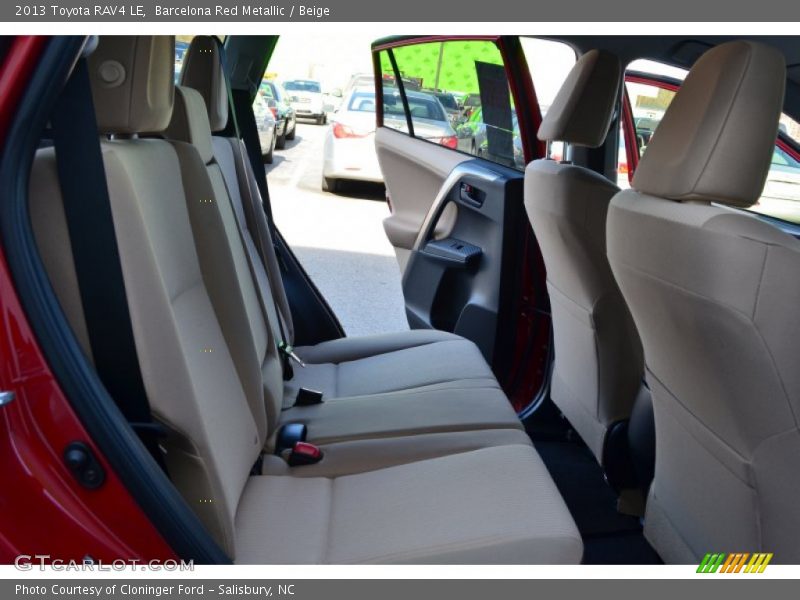 Rear Seat of 2013 RAV4 LE