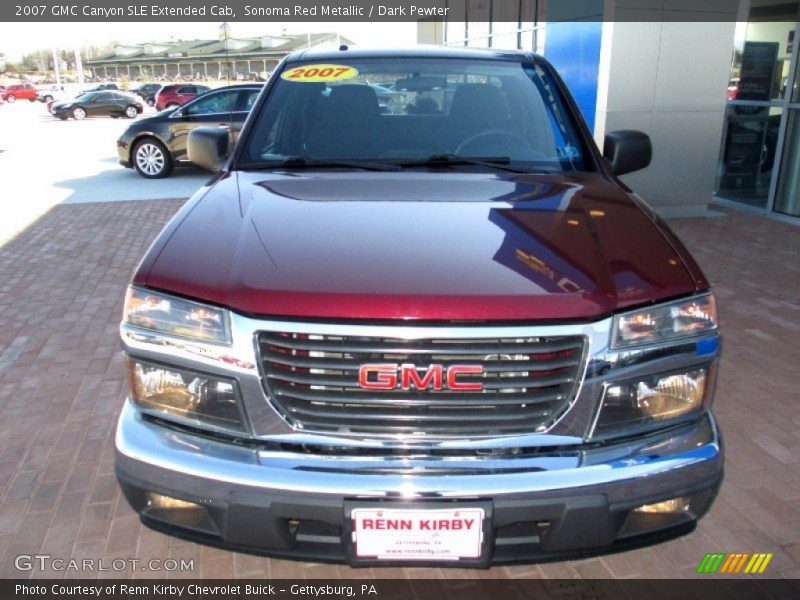 Sonoma Red Metallic / Dark Pewter 2007 GMC Canyon SLE Extended Cab