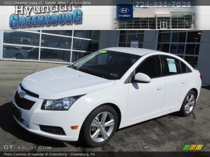 Summit White / Jet Black/Brick 2012 Chevrolet Cruze LT