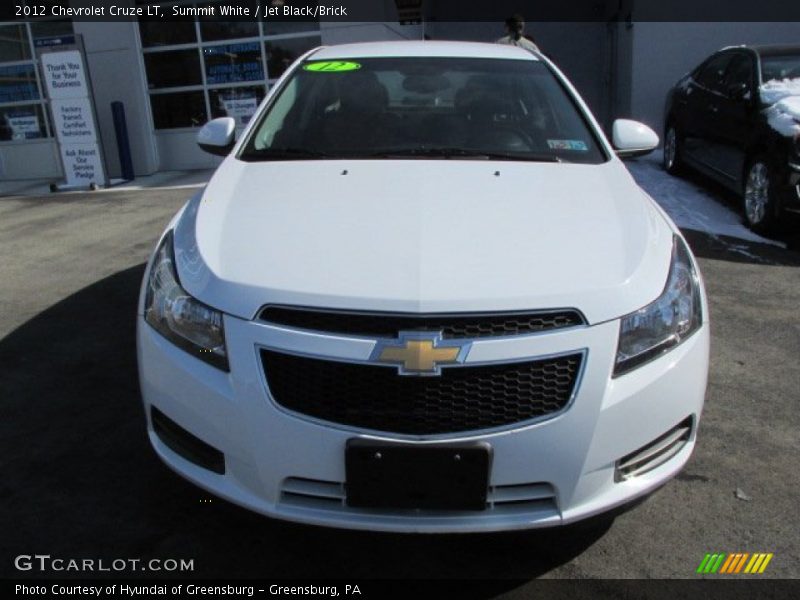Summit White / Jet Black/Brick 2012 Chevrolet Cruze LT