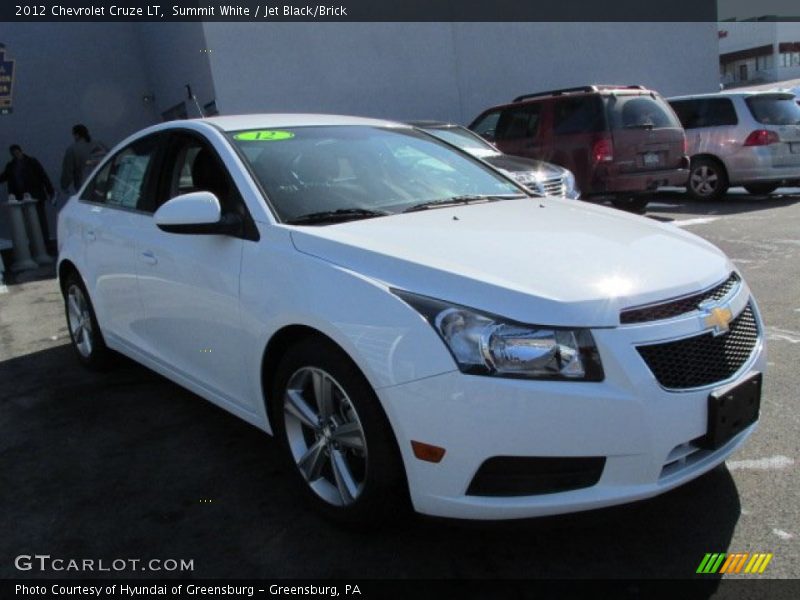Summit White / Jet Black/Brick 2012 Chevrolet Cruze LT
