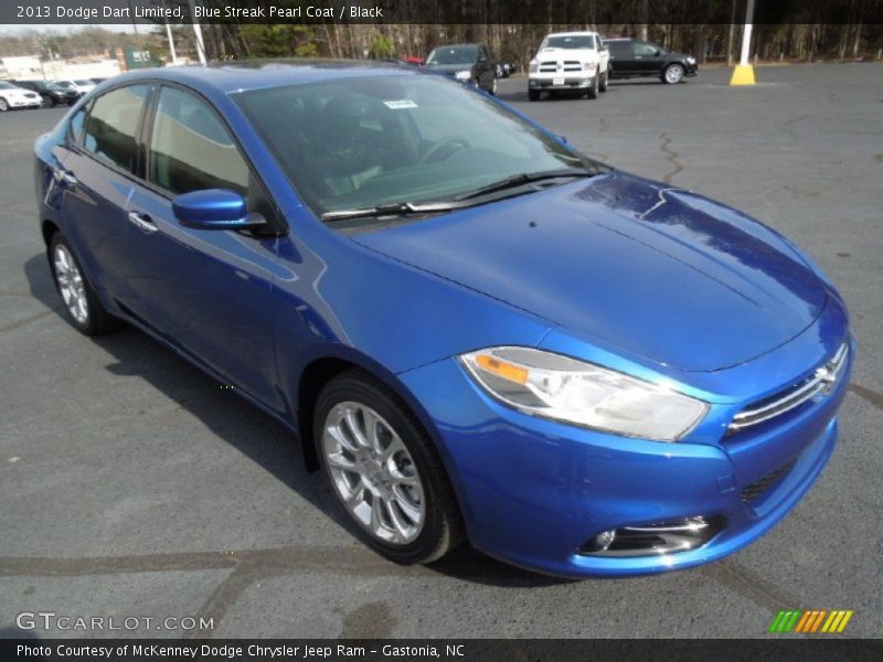 Blue Streak Pearl Coat / Black 2013 Dodge Dart Limited