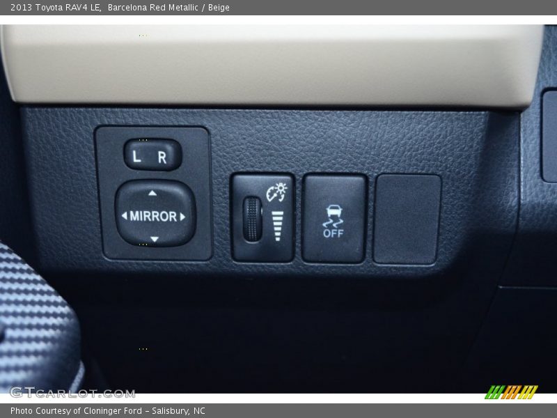 Controls of 2013 RAV4 LE