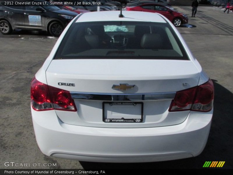 Summit White / Jet Black/Brick 2012 Chevrolet Cruze LT