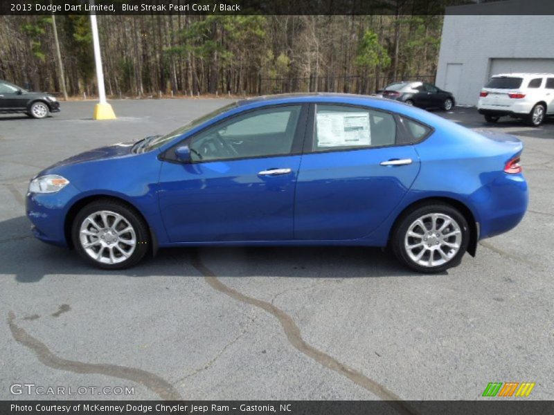 Blue Streak Pearl Coat / Black 2013 Dodge Dart Limited