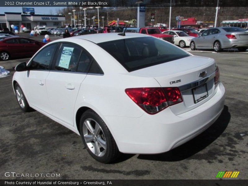 Summit White / Jet Black/Brick 2012 Chevrolet Cruze LT