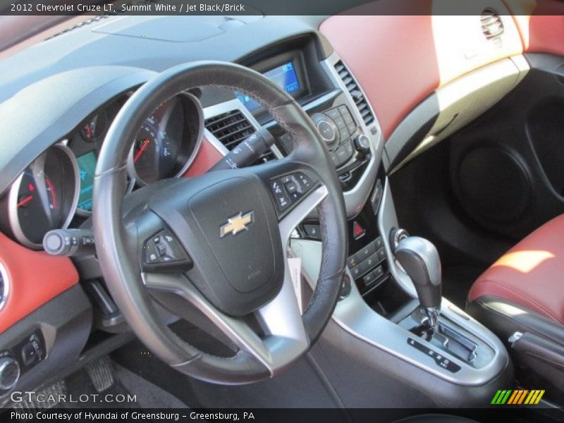 Summit White / Jet Black/Brick 2012 Chevrolet Cruze LT