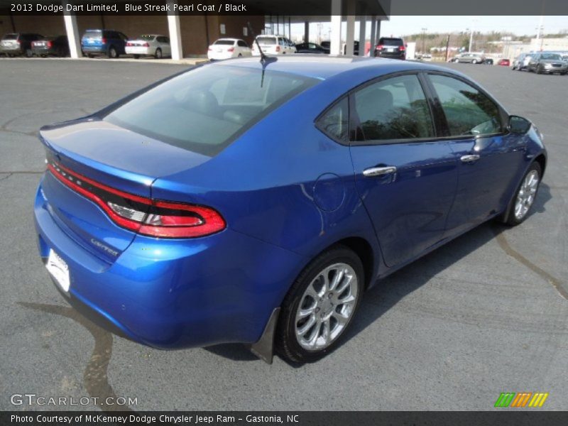 Blue Streak Pearl Coat / Black 2013 Dodge Dart Limited