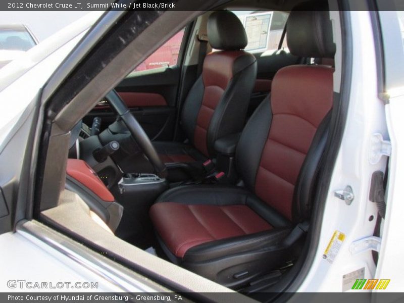 Summit White / Jet Black/Brick 2012 Chevrolet Cruze LT