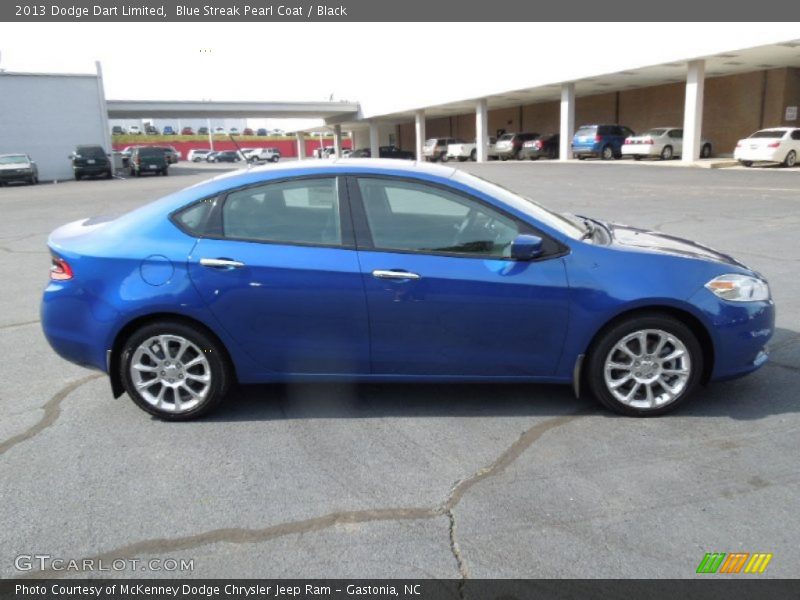 Blue Streak Pearl Coat / Black 2013 Dodge Dart Limited